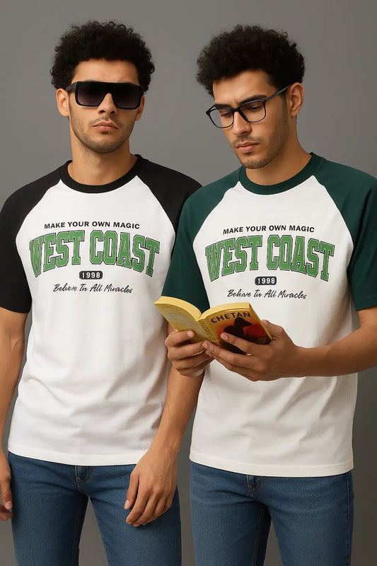 2 Premium Oversized West Coast Tees
