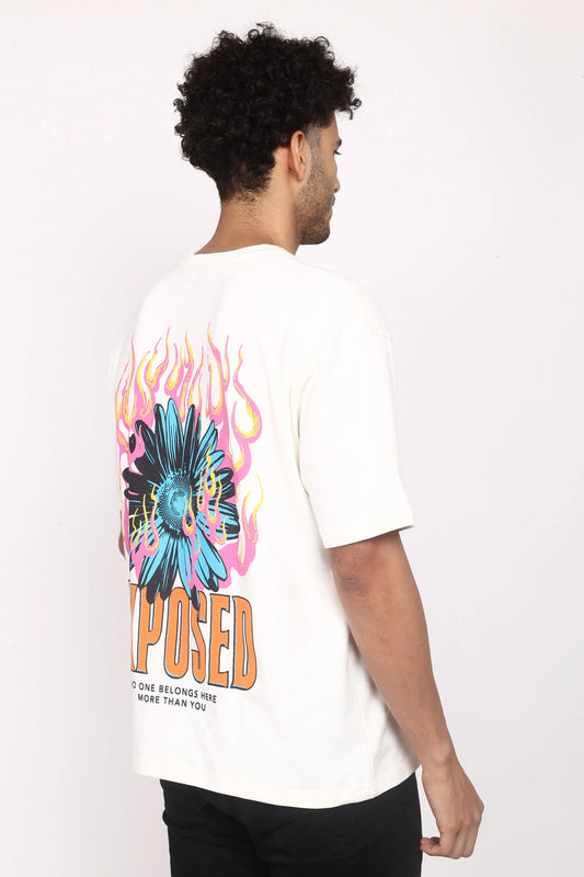 Jevoxx Signature Tee – Off-White with Orange Hit