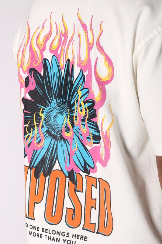 Jevoxx Signature Tee – Off-White with Orange Hit