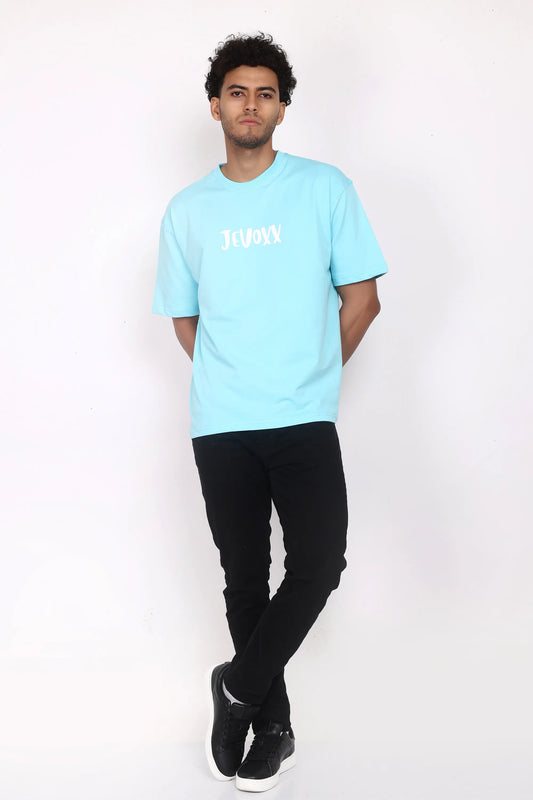 Jevoxx “Exposed” Oversized T-Shirt – Sky Blue