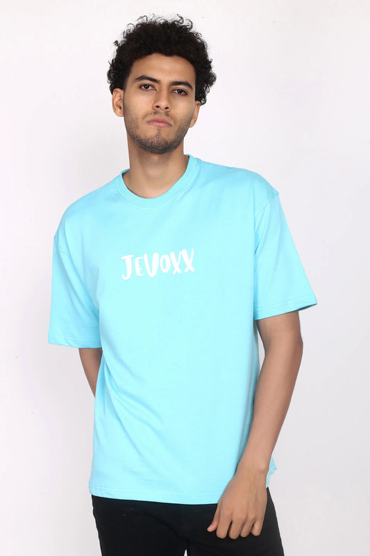 Jevoxx “Exposed” Oversized T-Shirt – Sky Blue