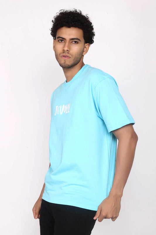 Jevoxx “Exposed” Oversized T-Shirt – Sky Blue