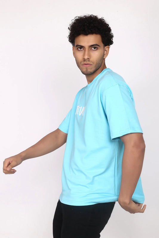 Jevoxx “Exposed” Oversized T-Shirt – Sky Blue