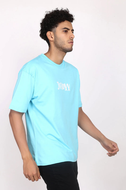 Jevoxx “Exposed” Oversized T-Shirt – Sky Blue