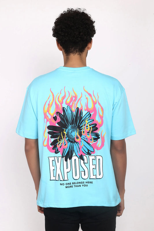 Jevoxx “Exposed” Oversized T-Shirt – Sky Blue