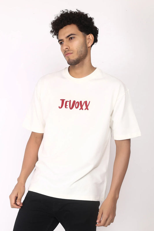 Jevoxx “Samurai Warrior” Oversized T-Shirt – Off-White