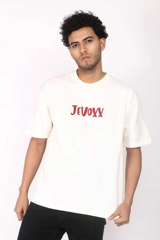 Jevoxx “Samurai Warrior” Oversized T-Shirt – Off-White