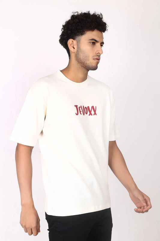 Jevoxx “Samurai Warrior” Oversized T-Shirt – Off-White
