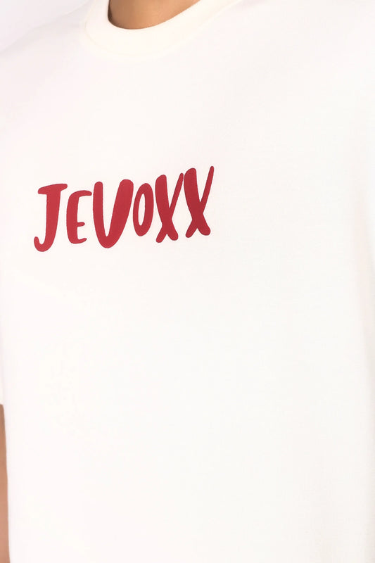 Jevoxx “Samurai Warrior” Oversized T-Shirt – Off-White