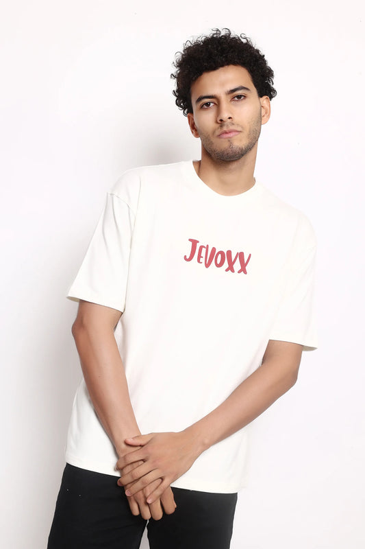 Jevoxx “Samurai Warrior” Oversized T-Shirt – Off-White
