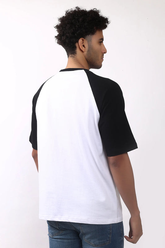 Jevoxx West Coast Raglan Tee  – Black & White
