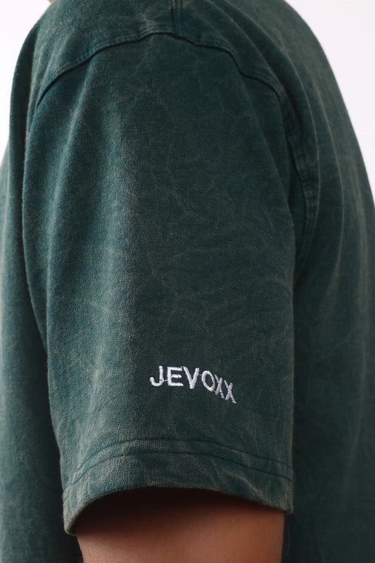 Jevoxx "Game Changer" Oversized T-Shirt – Acid Wash D-Green