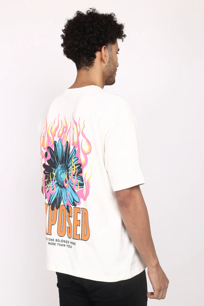 Jevoxx Signature Tee – Off-White with Orange Hit