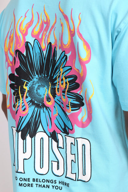 Jevoxx “Exposed” Oversized T-Shirt – Sky Blue