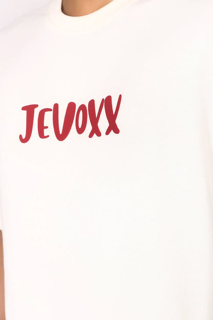 Jevoxx “Samurai Warrior” Oversized T-Shirt – Off-White