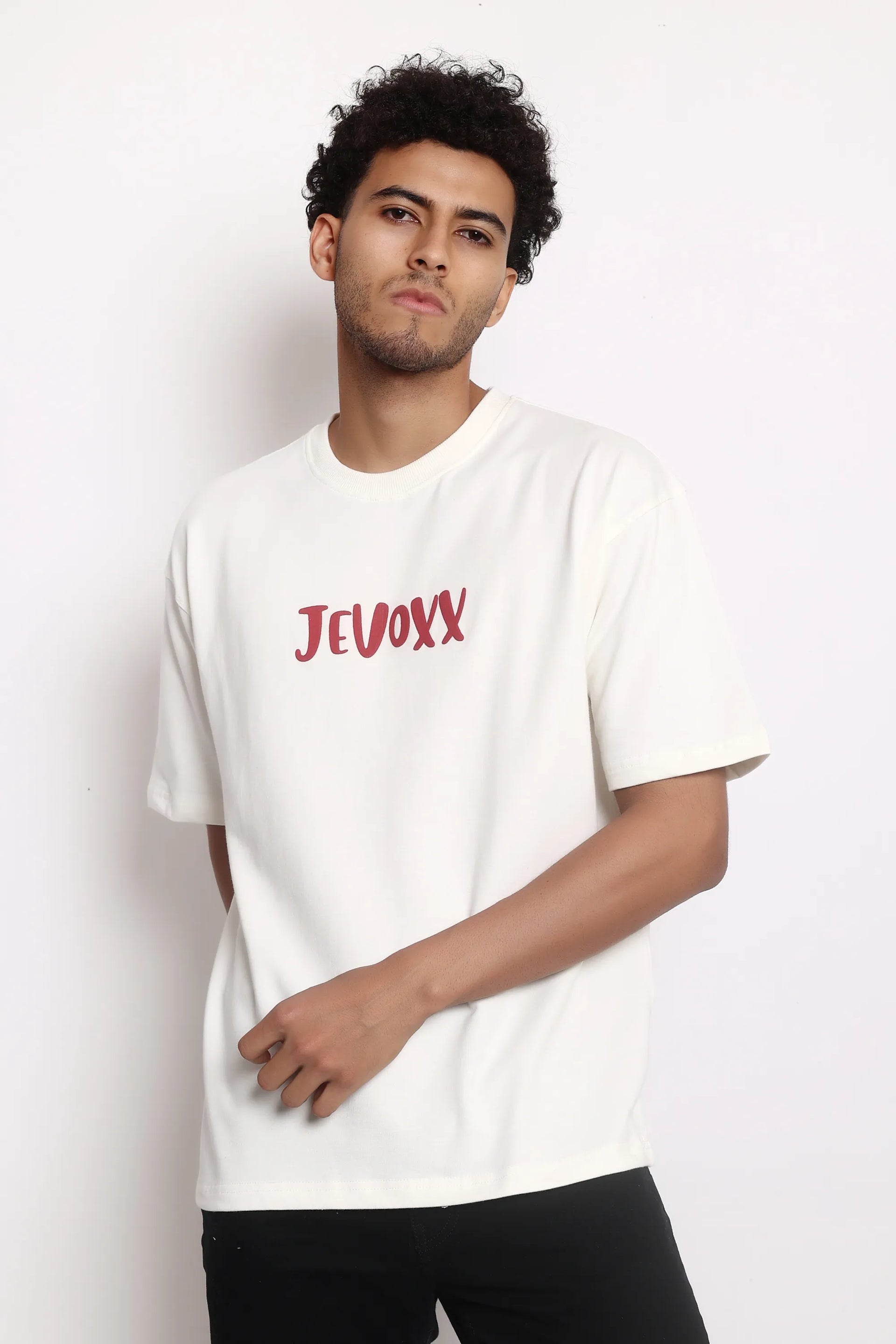 虎 カットソー just the three of us L Jevoxx “Samurai Warrior” Oversized T-Shirt – Off-White