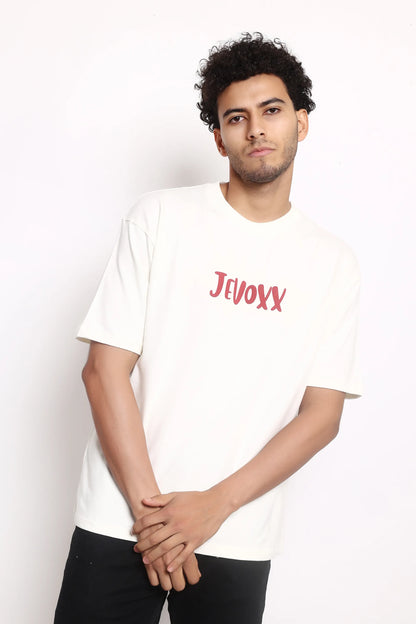 Jevoxx “Samurai Warrior” Oversized T-Shirt – Off-White